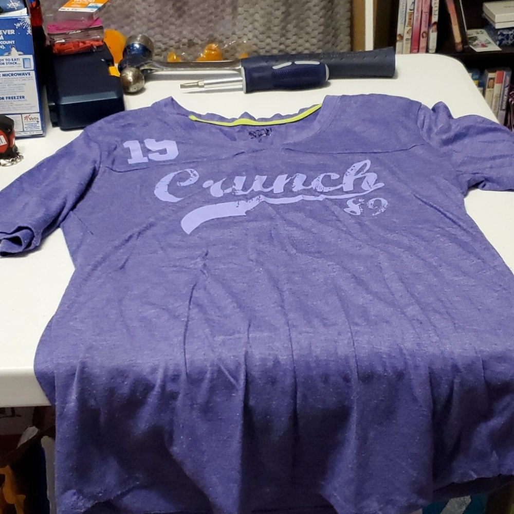 Purple short sleeve shirt